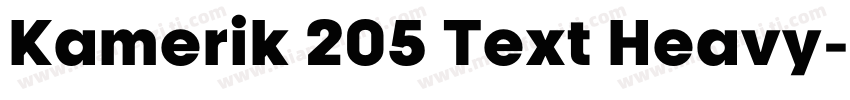 Kamerik 205 Text Heavy字体转换
